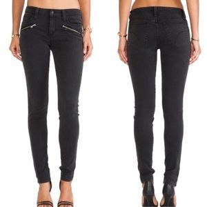 Joe's Jeans Brynn In Line Zip Skinny Jeans in Faded Black